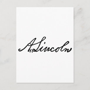 A Lincoln namnteckning Vykort