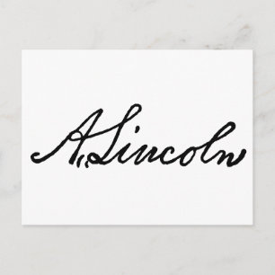 A Lincoln namnteckning Vykort