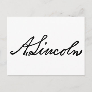 A Lincoln namnteckning Vykort