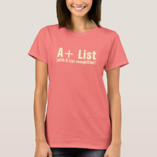 A+ Lista damrund halsT-tröja Tee Shirt