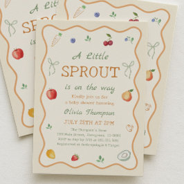 A Litte Sprout Baby Shower Inbjudningar