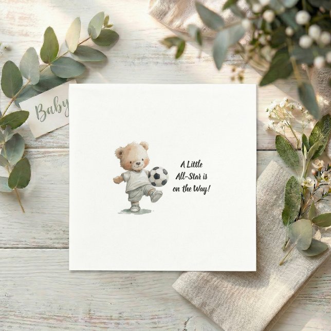 A Little All-Star Baby Shower  Pappersservett (A little ALL star napkin
)