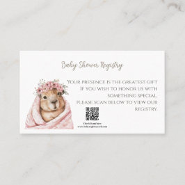 A Little All-Star Baby Shower Registry Card Visitkort