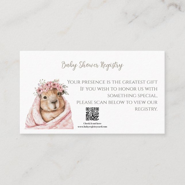A Little All-Star Baby Shower Registry Card Visitkort (Framsida)