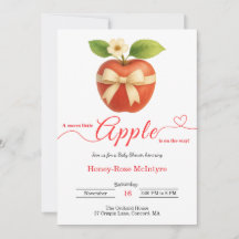 A Little Apple Is On The Way | Fall Baby Shower