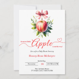 A Little Apple Is On The Way | Fall Baby Shower Inbjudningar