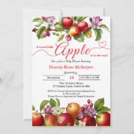 A Little Apple Is On The Way | Fall Baby Shower  Inbjudningar