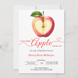 A Little Apple Is On The Way | Fall Baby Shower Inbjudningar