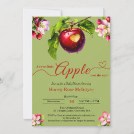 A Little Apple Is On The Way | Fall Baby Shower  Inbjudningar