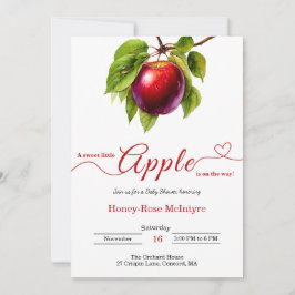 A Little Apple Is On The Way | Fall Baby Shower  Inbjudningar