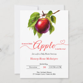 A Little Apple Is On The Way | Fall Baby Shower Inbjudningar