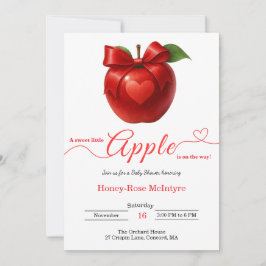 A Little Apple Is On The Way | Fall Baby Shower Inbjudningar