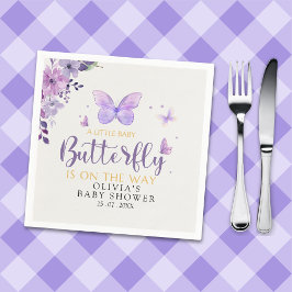 A Little Baby Butterfly is on The Way Baby shower Pappersservett
