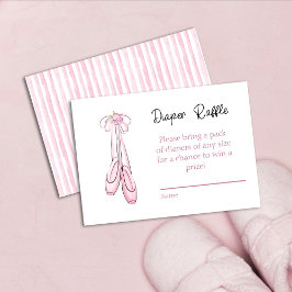 A Little Ballerina is on the Way Diaper Raffle Tilläggskort