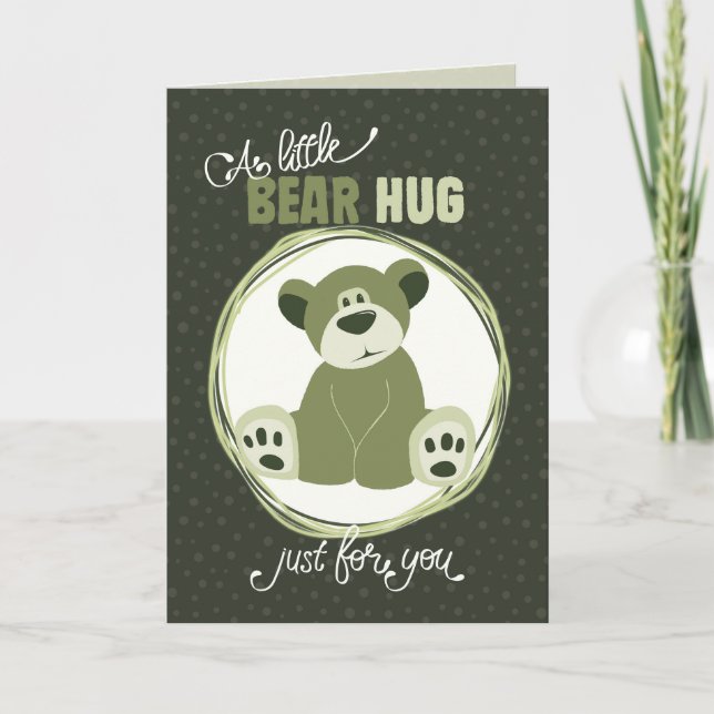 A Little Bear Hug Greeting Card Helgkort (Framsida)