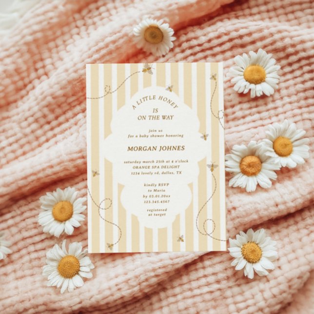A Little Bee Baby Shower Invitation Inbjudningar (Skapare uppladdad)