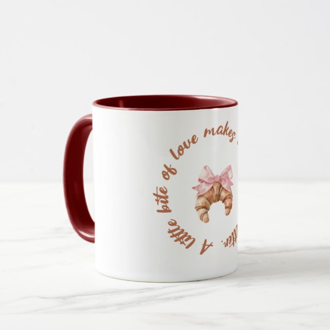 A Little Bite of Love | Cute Girly Mug  Mugg (Framsida vänster)
