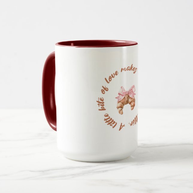 A Little Bite of Love | Cute Girly Mug  Mugg (Framsida vänster)