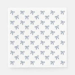 A Little Blue Jean Baby Blue Coquette Bow Pappersservett