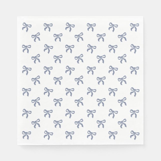 A Little Blue Jean Baby Blue Coquette Bow Pappersservett (Framsidan)