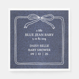 A Little Blue Jean Baby Denim Boy Baby Shower Pappersservett