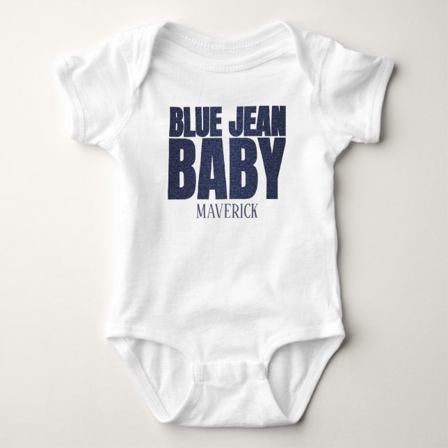 A Little Blue Jean Baby Denim Boy Baby T Shirt (Framsida)
