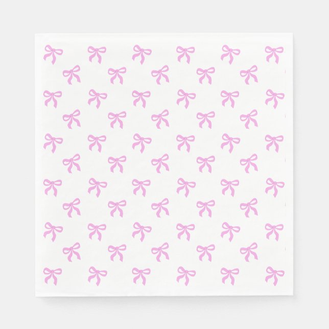 A Little Blue Jean Baby Pink Coquette Bow Pappersservett (Framsidan)