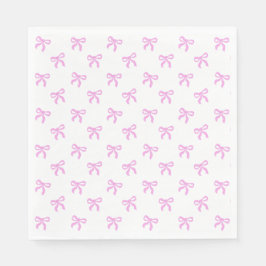 A Little Blue Jean Baby Pink Coquette Bow Pappersservett