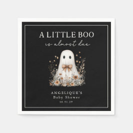 A Little Boo Cute Ghost Wildflowers Baby Shower  Pappersservett