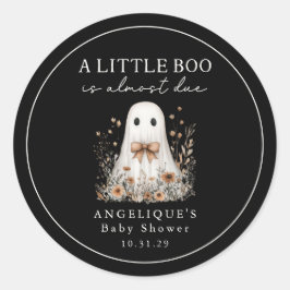 A Little Boo Ghost Wildflowers Baby Shower  Runt Klistermärke