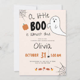 A little Boo Is Almost Due baby shower invitation Inbjudningar