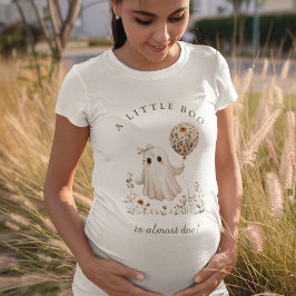 A Little Boo is Almost Due! Boho Ghost Baby Shower T Shirt