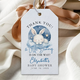 a Little Bunny is on the way Baby Shower Boy Presentetikett