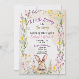 A Little Bunny is On the Way - Baby Shower Invite Inbjudningar