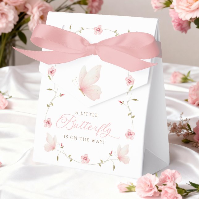 A Little Butterfly Baby Shower Favor Box Presentaskar (Skapare uppladdad)