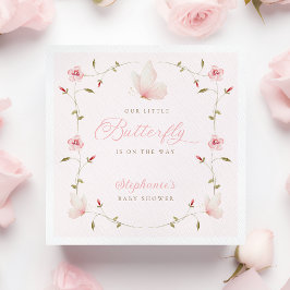 A Little Butterfly Baby Shower Pappersservett