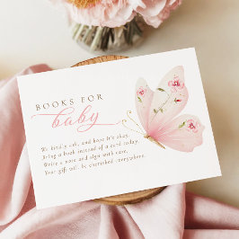 A Little Butterfly Floral Books for Baby Card Tilläggskort