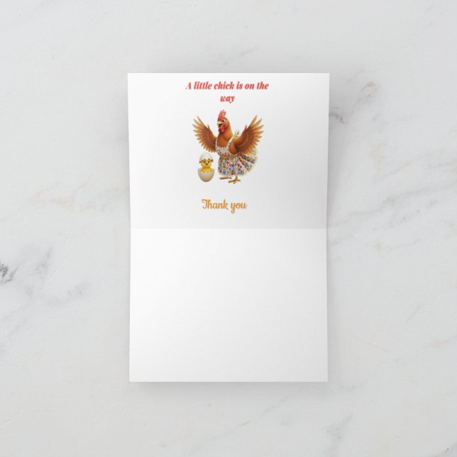 A little chick is on the way  tack kort (Inuti)