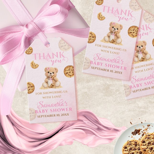 A little Cookie Baby Shower - Cookie and milk Presentetikett (Skapare uppladdad)