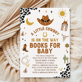 A Little Cowboy Is on The Way Cute Baby Shower Tilläggskort