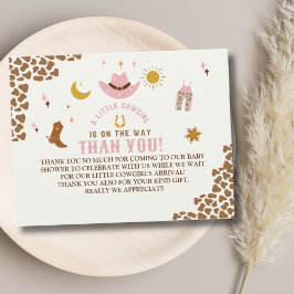 A Little Cowgirl Is on The Way Cute Baby Shower Tack Kort