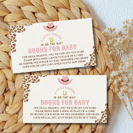 A Little Cowgirl Is on The Way Cute Baby Shower Tilläggskort