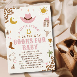 A Little Cowgirl Is on The Way Cute Baby Shower Tilläggskort