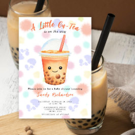 A Little Cu-Tea Bubble Tea Baby Shower Inbjudningar