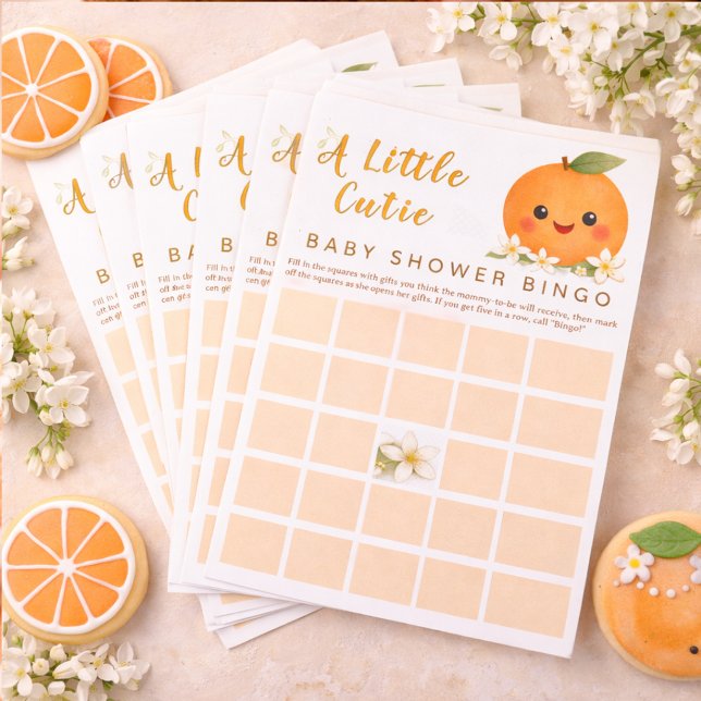 A Little Cutie -  Baby Shower Bingo Game Brevpapper (Skapare uppladdad)