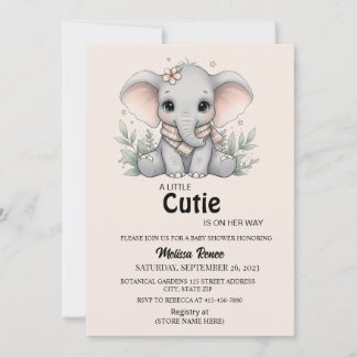 A Little Cutie Baby Shower Invitation Inbjudningar