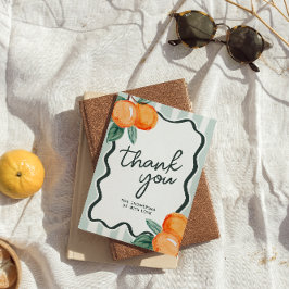 A Little Cutie Baby Shower Thank You Tack Kort