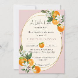 A Little Cutie is on the way girl baby shower Inbjudningar