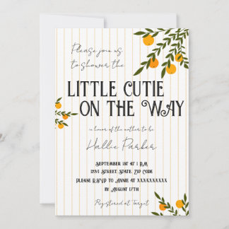 A Little Cutie is On The Way Invitation Inbjudningar