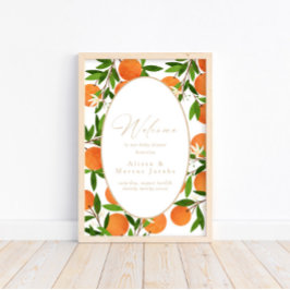 A Little Cutie | Modern Citrus Välkomstskylt Poste Poster